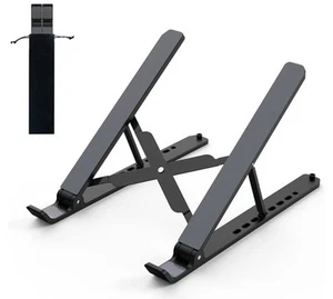 Portable Adjustable Laptop Stand, Foldable Ventilated Riser for Desk - Picture 1 of 9