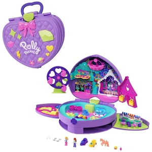 Polly Pocket Go Tiny! Mochila Compacta Parque Temático con Muñeca y Mascota (45L x 35W cm) - Imagen 1 de 8