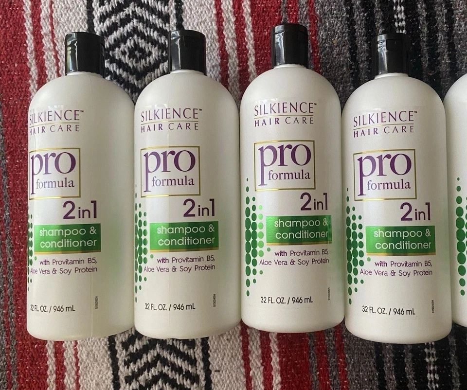 4btls. SILKIENCE HAIR CARE Pro Formula 2in1 Shampoo & Conditioner,32oz. Each - Image 1 of 1