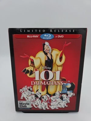 101 Dalmatians (Blu-ray & DVD 2018) with Slipcover Disney Movie Club Brand New  - Image 1 of 4