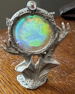 Galle Pewter Hologram Fantasy Mystical Collectible with Crystal HG5A1 1992 VTG - Picture 1 of 6