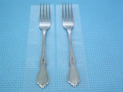 Oneida Profile Stainless MORNING BLOSSOM Set of 2 NEW Dinner Forks 7 1/2" - Image 1 of 4