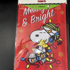 Peanuts Snoopy Charlie Brown Garden Flag Christmas Tis’ The Season 12.5x18 - Picture 1 of 4