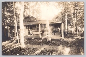 1936 RPPC Maine - West Outlet Camps - Moosehead Lake, Sporting Camp ME Postcard - Picture 1 of 3