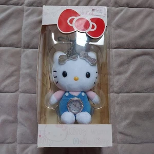 Hello Kitty Reloj Bolsa Accesorio con Cristales Swarovski Rosa y Azul Nuevo Raro - Imagen 1 de 8