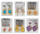 A-22 Lot en gros 10 paires de boucles d'oreilles mode style mixte goutte/dangle