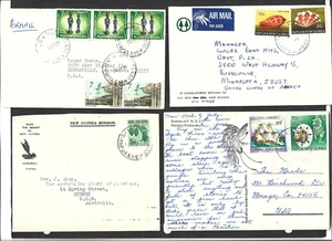 PAPUA-NEW GUINEA PH,FINE & SCARCE LOT OF 4 COVER(3) & CARD INCL MISSIONARY ADV - Picture 1 of 2