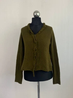 Chaqueta Suéter RUNDHOLZ Etiqueta Negra Lana Verde Cremallera Completa Manga Larga Talla M Foto 1 de 4