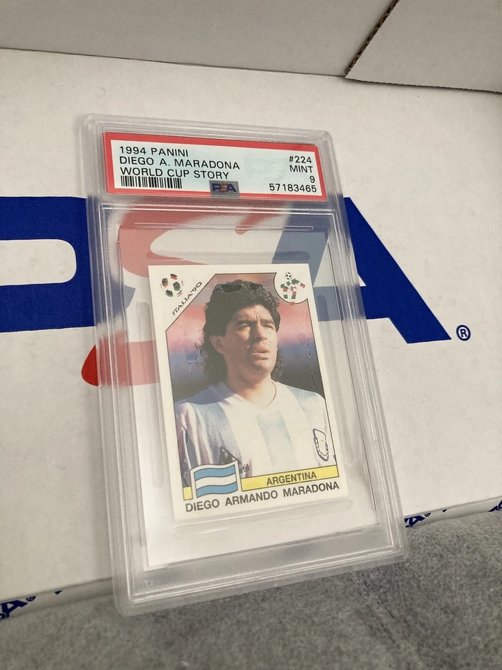 Maradona 1994 Panini World Cup Story Sticker PSA 9 - Bild 1 von 2
