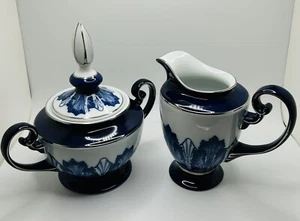 Vintage 1980s Porcelain Made In China Sugar And Creamer, Never Been Used - Picture 1 of 10