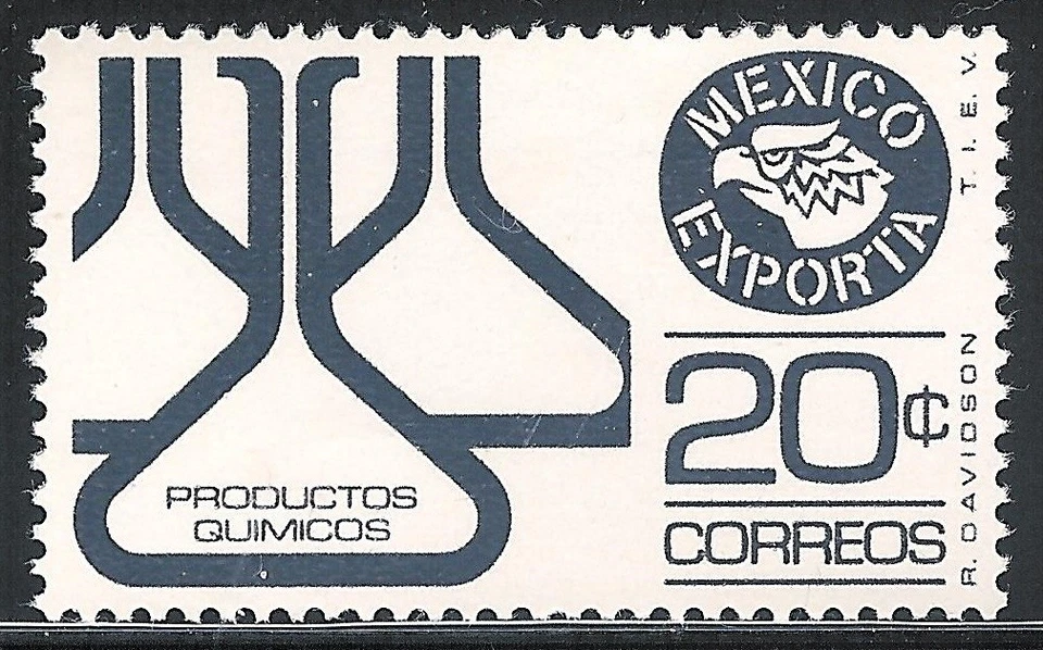 papel pe002a México Exporta MNH 1; Sc#1110 Mc#1485 Et#ex002a, gris oscuro Foto 1 de 1