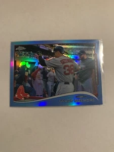 2014 Topps Chrome Blue Refractor /199 Grady Sizemore #142 Red Sox, Indians - Picture 1 of 2