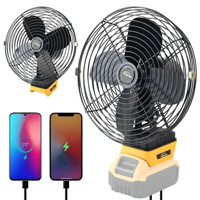 Ventilador de sitio de trabajo para Dewalt 20V batería de iones de litio inalámbrico de acero de alta resistencia ventilador de camping Foto 1 de 4