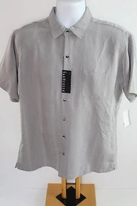 Van Heusen Button Up Shirt Top NEW NWT Men's Size M 15 15 1/2 Gray color - Picture 1 of 3
