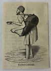 1877 small magazine engraving ~ WATER CARRIER in Egypt