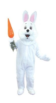 EASTER BUNNY RABBITT COSTUME Unisex Deluxe Adult Mascot Jumpsuit, 1 Sz Fits Most - Image 1 of 3