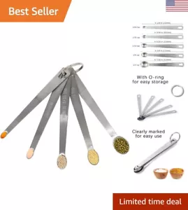 Mini Measuring Spoons Set with Convenient Storage Ring - Kitchen Essentials - Picture 1 of 7