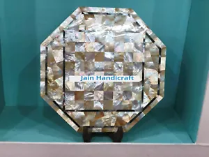 Mesa de ajedrez de mármol negro de 15"" con incrustación Pietra Dura juego para niños niños c3 - Imagen 1 de 4
