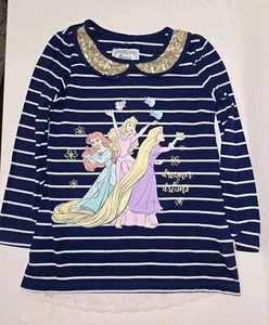Disney Long Sleeve Once Upon A Time Princess Dress W/Peter Pan Collar SZ 4T - Picture 1 of 6