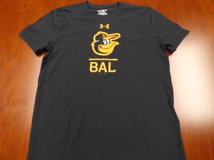 NEW UNDER ARMOUR MLB BALTIMORE ORIOLES BLACK T-SHIRT SIZE YOUTH M - Picture 1 of 4