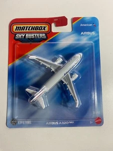 2025 Matchbox - Sky Busters American Airlines Airbus A320 Neo 31/32 White - Picture 1 of 2