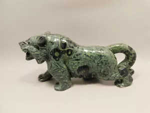Tiger Figurine Carving Kabamba Jasper 5.8 Inch Stone Animal #O498 - Picture 1 of 10
