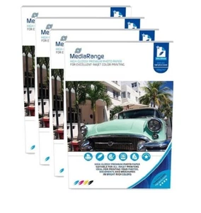 200 Mediarange 180 gsm A4 High GLOSS coated Professional PHOTO INKJET paper - Afbeelding 1 van 1