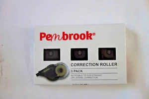 Pembrook Correction Roller Tip White Tape Pack of 3 - Picture 1 of 2