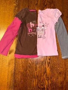 Vintage GAP Kids Girls 6-7 Shirts Set Lot Embellished Sequin Appliqué Bling - Picture 1 of 12