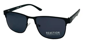Kenneth Cole Reaction Mens Sunglass Matte Black Metal Rectangle , KC1413. 2A - Picture 1 of 11