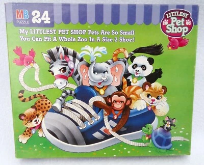 复古 Littlest Pet Shop 24 件拼图 1993 鞋 4379-3 完整 — 第 1/4 张图片