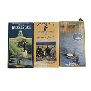 Vintage Lot of 3 Ducks & Geese Hunting, How To Call Ducks VHS UNTESTED - Picture 1 of 2