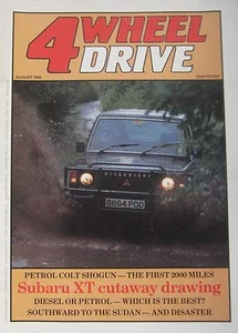 4 Wheel Drive magazine 08/1985 featuring Subaru XT Cutaway drawing, Peugeot T16 - Picture 1 of 3
