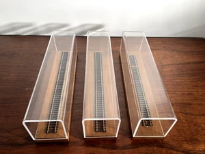 Lot of 3 Wood & Acrylic Model Train Display Cases (HO Scale) - Picture 1 of 20