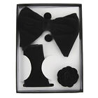 (Black) Tie Bow Set Gift Box Tie Bow Set Expensive Charming Classic Color