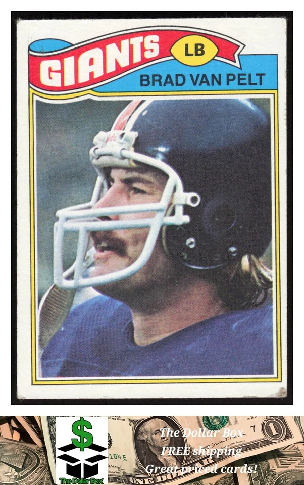 1977 Topps #175 Brad Van Pelt - New York Giants - Image 1 of 2