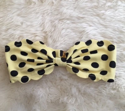 NUEVO JCrew X Marysia Collaboration Antibes Natación Bikini Top Polka G6591 Banana XS Foto 1 de 4