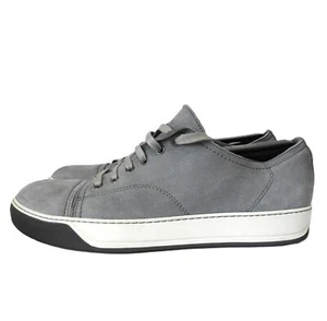 Lanvin Trainers Sneakers Low Mens UK 9 Grey Designer Suede - Picture 1 of 15
