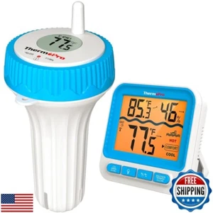 ThermoPro Digital Pool Thermometer Floating Easy Read, Large Size Water Therm - Picture 1 of 5