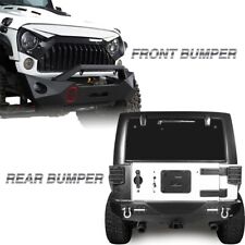 Front Bumper w/Fog Holes or Rear Bumper for Jeep Wrangler JK 2007-2018 & JKU