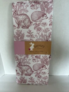 Estera de secado de cocina Bunny Rabbit Erizo 18 x 24"" rosa reversible blanca NUEVA - Imagen 1 de 5