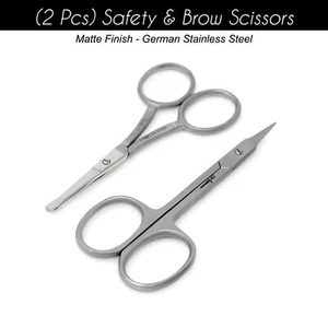 Facial Hair Small Grooming Scissors For Men Women - Eyebrow, Nose Hair, Mustache - Picture 1 of 8
