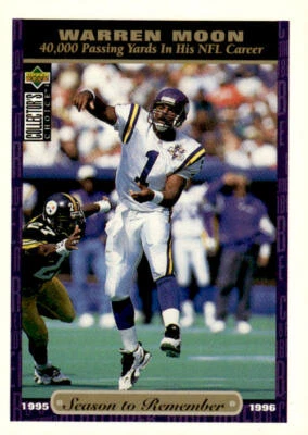 1996 Collector's Choice #65 Warren Moon Minnesota Vikings - Image 1 of 2