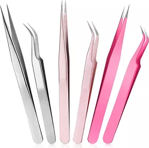 Pinzas Para Extensiones De Pestanas Pestañas Profesional Juego De 6 Profesional - Bild 1 von 12
