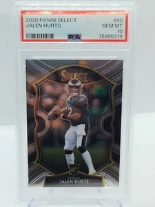 2020 Panini Select Jalen Hurts #50 Rookie RC Eagles PSA Gem Mint 10 - Bild 1 von 2