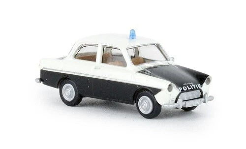 Brekina 27720 - 1/87 DAF 600, Bianco/Nero, Politie ( Nl ) - Nuovo - Immagine 1 di 1