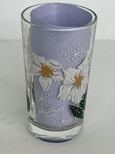 Boscul White Christmas Rose Peanut Butter Water Glass Glasses Drinking Kitchen - Picture 1 of 6