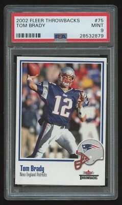 2002 Fleer Throwbacks Tom Brady # 75 PSA 9 - Image 1 of 2