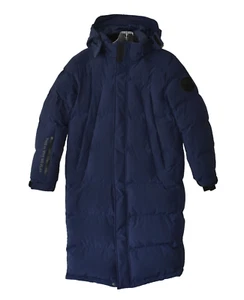 D5 NEW NBA Golden State Warriors Navy Down Long Parka Jacket N184DW040P Size S - Picture 1 of 9