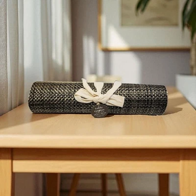 Pier 1 Table Runner Metallic Vinyl Woven Decor Multipurpose 13" x 72" New - Image 1 of 4